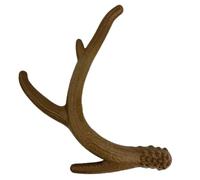 HugglePets Legacy Antler Dog Toy (Life-Like) | Brown | Durable Pet Teething Dental Chew Toys | Heavy Duty Nylon For Aggressive Chewers | Long Lasting Mess-Free | Great Tough Retriever For Dogs | 25cm
