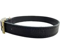 HugglePets Legacy Leather Dog Collar - - Size: M