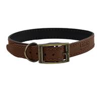 HugglePets Legacy Leather Dog Collar - X-Small - Tan