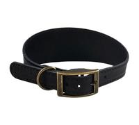 HugglePets Legacy Leather Hound Dog Collar - Small - Black