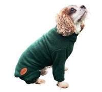 HugglePets Legacy Polar Fleece Dog Jumper (Khaki Green - Large 60cm) 100% Polyester Water-Resistant Microfleece with Underbelly & Leg Protection. Full Body Warm Dog Coats.