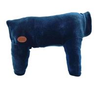 HugglePets Legacy Polar Fleece Dog Jumper (Navy Blue - Medium 40cm) 100% Polyester Water-Resistant Microfleece with Underbelly & Leg Protection. Full Body Warm Dog Coats.