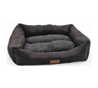 HugglePets Luxury Dog Lounger - Charcoal - Large