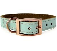 HugglePets Luxury Padded Leather Dog Collar - - Size: M