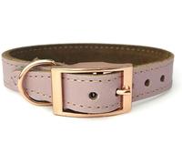 HugglePets Luxury Padded Leather Dog Collar - - Size: XS