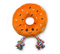 HugglePets Party Pup Donut Squeaky Dog Toy - Orange