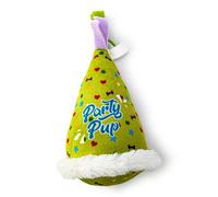 HugglePets Party Pup Hat Squeaky Dog Toy - Lime