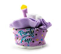 HugglePets Party Pup Snuffle Cake Squeaky Dog Toy - Purple