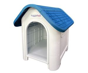 HugglePets Plastic Dog Kennel (403) - Blue Roof