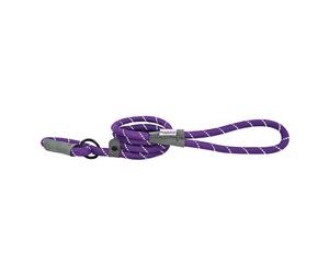 HugglePets Reflective Rope Slip Dog Lead - 113 x 1.0cm - Purple