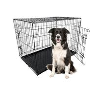 Dog Cage with Metal Tray HugglePets Silver XXL