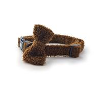 HugglePets Skye & Murphy Teddy Bear, Soft Dog Collar and Bow Tie Set | Espresso (Rich Brown) | Teddy Bear Texture with Detachable Doggy Bow Tie | Brown Dog Collar | Size Small (20-30cm)