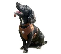 HugglePets Skye & Murphy Teddy Bear, Soft Dog Harness | Espresso (Rich Brown) | Adjustable, Comfortable Fit with Secure Straps | Black Dog Harness | Large (56-76cm)