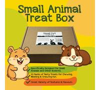 HugglePets Small Animal & Rodent Treat Box | 10 Variety Snacks for Guinea Pigs, Rabbits, Hamsters & Other Small Animals | Crunchy, Chewy & Tasty Treats for Gnawing Fun for Pet Lovers