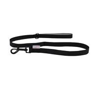HugglePets Soft Padded Dog Lead. Black Dog Lead with Metal Swivel Trigger Fastening, Reinforced Stitching, Accessory Clip & Soft Neoprene Handle.