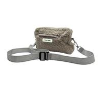 HugglePets Tiny Tails Walking Bag for Dogs | Latte 25cm | Soft Teddy-Textured Crossbody Treat Carry Pouch with Comfortable Adjustable Body Strap | Lightweight and Compact | Stylish Poop Bag Dispenser