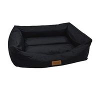 HugglePets Water-Proof Dog Lounger Bed | Black | Small (60 x 50 cm)