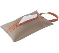 HUGGWRT PU Leather Tissue Box Holder for Car Seat Back or Bathroom Hanging Tissue Dispenser Cover Convenient Paper Storage Solution