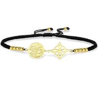 HUGGWRT Witches Knot Bracelet Tetragrammaton Pentagram Protection Adjustable Braided Rope String Amulet Celtic Knot Pendant Pagan Jewelry for Women Men, G-B string