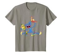 Huggy Wuggy Playing With Bunzo Bunny & Bron Kids T-Shirt