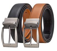 HUGH BUTLER Men’s Leather Belt - One Belt, Two Classic Colours: Black and Brown. Universal Size, Comfortable and Elegant, Men's Accessories, Ideal for Both Formal and Everyday Outfits