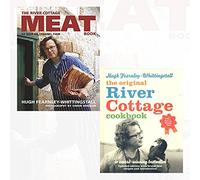 hugh fearnley-whittingstall 2 books collection set - (river cottage meat book,xriver cottage cookbook wrks)