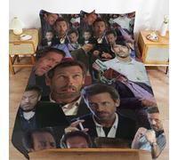 Hugh Laurie Smooth Sleep Comfort Soft Zipper Closure Durable Bedding Duvet Cover Sets for Bedroom Design