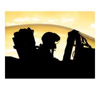 Hughel Military USA F-15 Eagle Fighter Pilot Photo Art Print Canvas Premium Wall Decor Poster Mural
