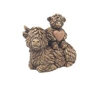 Hughie Highland Cow Figurine - Calf With Heart