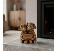 Hughie Highland Cow Me And Moo Ornament