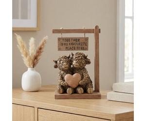 Hughie Highland Cow Together Ornament