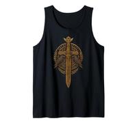 Hugin & Munin Runes Sword Norse Mythology Valhalla Viking Tank Top