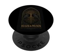 Hugin & Munin the Ravens Odin Viking Celts Valhalla Odin PopSockets Adhesive PopGrip