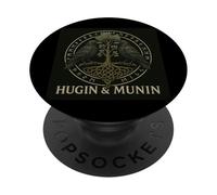 Hugin & Munin the Ravens Odin Viking Celts Valhalla Odin PopSockets Adhesive PopGrip