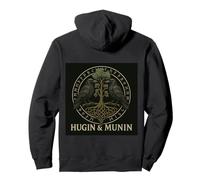 Hugin & Munin the Ravens Odin Viking Celts Valhalla Odin Pullover Hoodie
