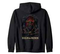 Hugin & Munin the Ravens Odin Viking Celts Valhalla Odin Zip Hoodie