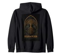 Hugin & Munin the Ravens Odin Viking Celts Valhalla Odin Zip Hoodie