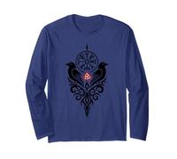 Hugin & Munin the Ravens Odin's Viking Celts Valhalla Raven Long Sleeve T-Shirt