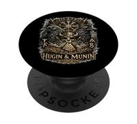 Hugin & Munin the Ravens Odin's Viking Celts Valhalla Raven PopSockets Adhesive PopGrip