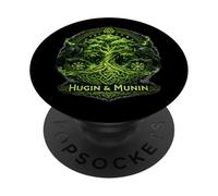 Hugin & Munin the Ravens Odin's Viking Celts Valhalla Raven PopSockets Adhesive PopGrip