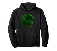 Hugin & Munin the Ravens Odin's Viking Celts Valhalla Raven Pullover Hoodie