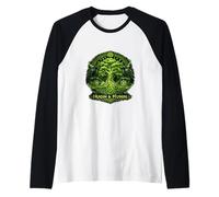 Hugin & Munin the Ravens Odin's Viking Celts Valhalla Raven Raglan Baseball Tee
