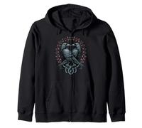 Huginn and Muninn Ravens - Odin’s Messengers Celtic Knot Zip Hoodie