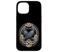 Huginn & Muninn Ravens - Norse Myth Celtic Knot Artwork Case for iPhone 15