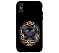 Huginn & Muninn Ravens - Norse Myth Celtic Knot Artwork Case for iPhone X/XS