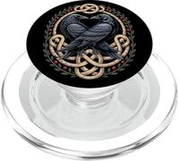Huginn & Muninn Ravens - Norse Myth Celtic Knot Artwork PopSockets PopGrip for MagSafe