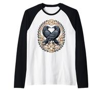 Huginn & Muninn Ravens - Norse Myth Celtic Knot Artwork Raglan Baseball Tee