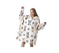 Huglanket Boston Terrier Gifts for Women Men, Unisex, Blanket Hoodie Gifts for Dog Mom Dog Dad on Birthday, Christmas, One Size - Full Printed, White, One size