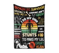 Huglanket Broken Leg Gifts, Funny Injury Leg, Throw Blanket for All Seasons, I Do My Own Stunts