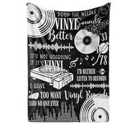 Huglanket Gifts for Vinyl Records Lover, Flannel Blanket 50" x 65", Personalized Vinyl Record Lover Gift for Birthday, Thanksgiving's Day, Christmast